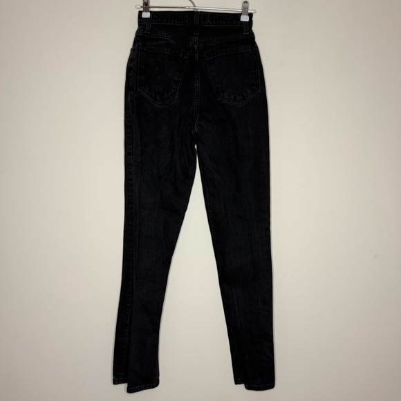 ABERCROMBIE + FITCH Curve Love The 90s Straight Ultra High Rise Black Denim Jean - Picture 7 of 10